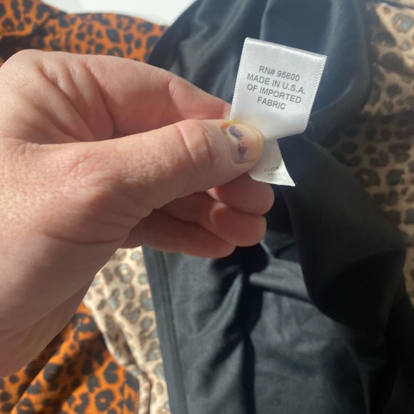 Kiyonna Brown & Black Cheetah Print Midi Dress With Ruching On The Sleeve 14-16 - Picture 11 of 13